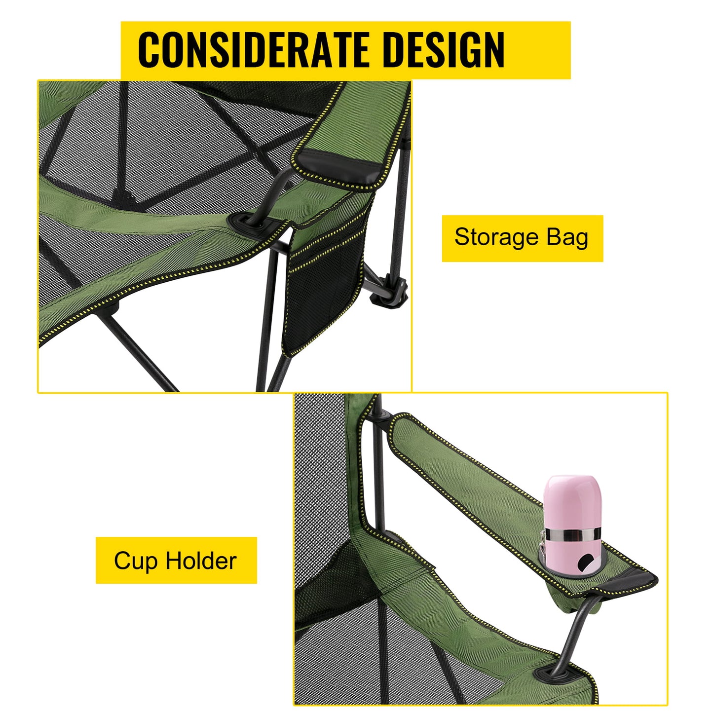 Camp Kliner™ Foldable recliner with footrest